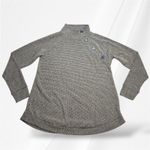 French Laundry Top Small Tunic Mock Neck Long Sleeve Button Front Brown Photo 1