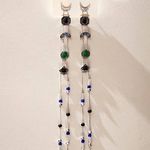 Free People NIP Dangle Earrings - Silver Blue/Green One Size $38 MSRP New in package exactly as shown in picture No refunds or cancellations Photo 0