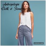 Anthropologie Anthropology cloth and stone white Gillian top Photo 0