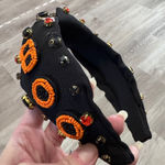 Halloween Knotted Headband October Ghost Boo Beaded Studded Boutique Black Photo 0