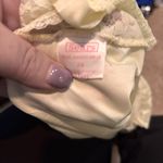 Vintage Sears Yellow Satin Full Slip Lace Trim Size 36 Adjustable Straps Photo 4