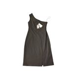 DKNY  Women's One-Shoulder Black Midi‎ Dress Size 6 Party Cocktail Photo 1