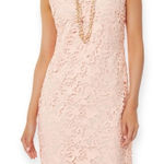 Ming Wang Floral Lace Sheath Dress Pink Size XL NEW Photo 0