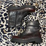SO  black & burgundy ombre combat boots Photo 0