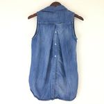 Anthropologie Anthro Cloth & Stone Tencel Chambray Shirt Top Photo 3