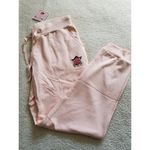 Badgley Mischka French Terry Jogger Pants with Pockets Blush Pink Women's Size M Photo 0
