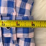 Nasty Gal Blue and Pink Plaid skirt with belt, pleated gingham size 8 Photo 7
