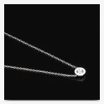 Boutique NEW 18k Gold Plated White Ceramic Bezel Set Diamond Pendant Necklace, 18-20”‎ Photo 11