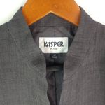 Kasper 4 Petite Workwear Textured Suit Jacket Blazer in Medium Gray Size 4P Photo 9