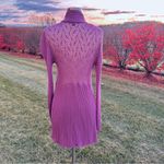 Dennis Basso  Lilac Open Front Cardigan Photo 10