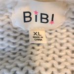 Bibi Heart Sweater Valentines Day Love Women's‎ Open Knit Cardigan Size XL White Photo 5