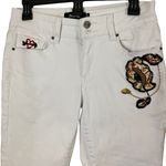 Nanette Lepore White Cropped Patchwork Jeans Size 6 Photo 1