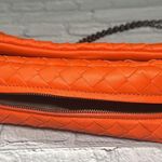 Bottega Veneta Expandable Chain Crossbody Bag Intrecciato Nappa Small Orange Photo 11