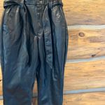 EXPRESS Super High Rise Faux Leather Belted Ankle Pants Photo 2