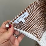 Crescent  Cotton Gingham Tiered Midi Dress Tie Straps Cottagecore Sz Small Photo 8