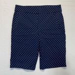 kim rogers Polka Dot Shorts Size 8 navy blue white Photo 6