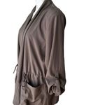 Garnet Hill Drape Front Lightweight Drawstring Jacket, Sz L Photo 8