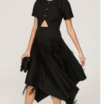 Bibhu Mohapatra Collective Cutout Fringe Dress Women's Plus 14 Black RTR Photo 8