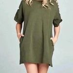 Velzera 🆕 Olive Pocket Cutout Tunic Dress M🆕 Photo 0