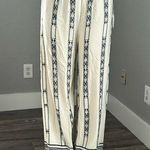 Hummingbird  Blue Print Wide Leg Palazzo Pants MEDIUM Elastic Multi Color NWT #65 Photo 0