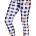 nwt Goldsheep citrus gingham leggings sz xs Blue Photo 0