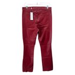 L'Agence NWT L’AGENCE Ruth High-Rise Straight Coated Jeans Dark Bordeaux Size 31 Photo 9