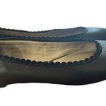 Louise et Cie Lo-Caynlee Smooth Black Leather Ballet Flats Ruffled Edges 8.5M Photo 6