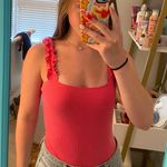 Double Zero Pink Ruffle Bodysuit  Photo 0