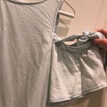 Impeccable Pig Light Blue Cold Shoulder Tie Tank  Photo 1