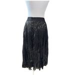 Vera Wang New Simply Vera  Sequin Skirt Pleated Women’s Size M Black Photo 4