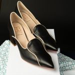 Mavette Fiona Chunky Heel Loafers Black Leather Size 8.5 Photo 6