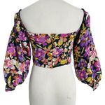 Lovers + Friends  Size Small  Top Blouse Cropped Floral Embellished Photo 3