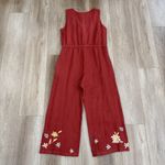 Johnny Was NWT  Elia Linen Tie Jumpsuit Embroidered Size Medium in Adobe Photo 6