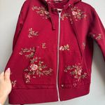 Driftwood Sundance  Embroidered Red Emma Zip Up 100% Cotton Hoodie Size Photo 2