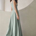 Elegant Sage Green Maxi Dress Size M Photo 5
