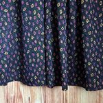 Breckenridge Vintage Petites Purple Patterned Pleated Midi Skirt Photo 2