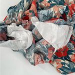 C&C California Pants 100% Linen Large Floral Tropical Wide Leg Elastic Cropped Photo 8