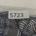 Madewell  Shirt Women Medium Blue White Striped Jacquard Keyhole Crop Top Cottage Photo 7