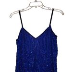 Laurence Kazar Vintage New York Sequin Dress Womens PM Petite Used Blue Silk Photo 10