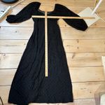 A New Day NWT Womens Long Sleeve Crepe Maxi A-Line Dress Black White Polka Dot S Photo 8