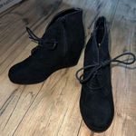 Merona black wedge suede heels Photo 0