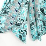 Womens Boho Gypsy‎ Hippie Artsy Silk Blend Paisley Wide Leg Palazzo Pants OS Blue Size undefined Photo 1