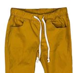 MAO Mustard Yellow Skinny Pants L fall autumn colors pockets elastic drawstring Size L Photo 6