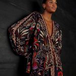 Farm Rio  Classic Garden Black Mirror Trim Blouse Photo 10