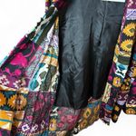 Vintage 90s Oversized Boho Blazer Karibo Western Aztec Print Black Size M Photo 6