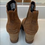 Sorel Women’s Joan Uptown Suede Chelsea Brown Stacked Slip-On Wedge Boots Photo 7