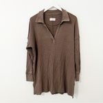 Free People Travis Polo Waffle Knit Tunic Dark Green Size XS Photo 1