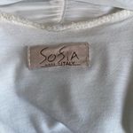 Sofia Drees White Knit Top tie dye Blue Size M Photo 3