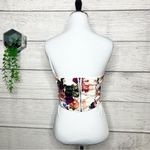 Papaya Pink Floral Bustier Crop Top Size Small Photo 6