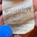 MONROW Cut Out Ribbed‎ Orange Short Sleeve High Mock Neck Dress Size Small NWOT Photo 6